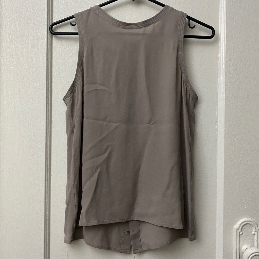 Michael Kors Crew Neck Sleeveless Grey Top Sz M